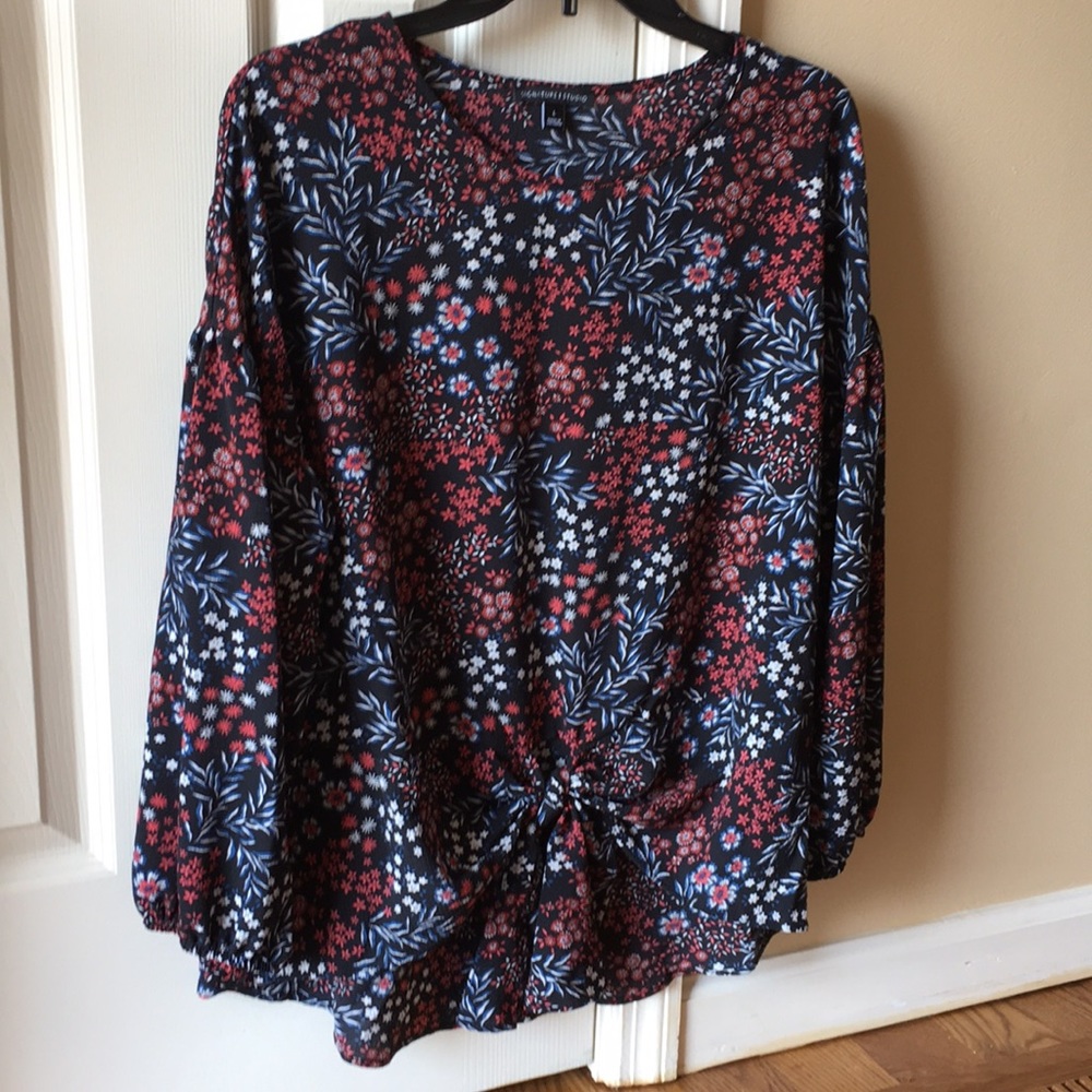 Signature Studio Tie Front Blouse